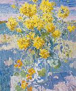 unknow artist September Yellow flowers oil painting reproduction